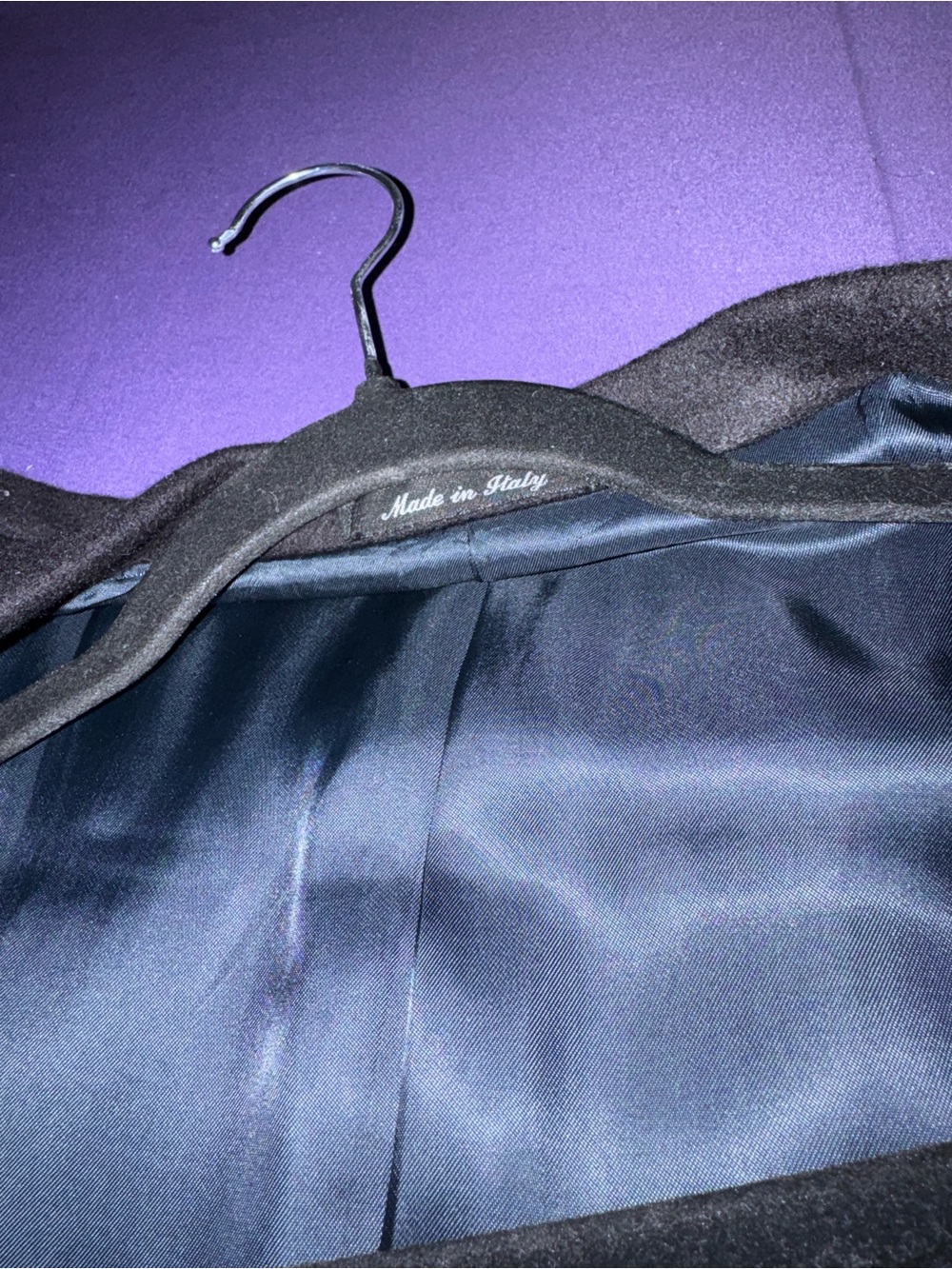 Men's Black Pure Cashmere Overcoat - Picture 5 of 7